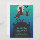 Suche nach hexe auf besen einladungen Fledermäuse