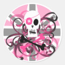 Suche nach totenkopf mit gekreuzter knochen aufkleber Rosa