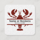 Suche nach hummer visitenkarten Fischerei