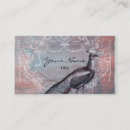 Suche nach blauer pfau visitenkarten Vintag