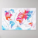 Suche nach world map poster Watercolor