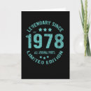 Suche nach 1978 geburtstag karten Vintag