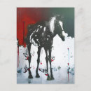 Suche nach rotes pferd postkarten Schwarz