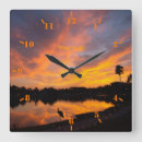 Suche nach vogel silhouette wanduhren Sonnenuntergang