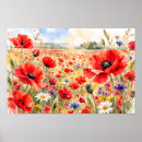 Suche nach blumenillustrationen poster Mohn