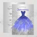 Suche nach königsblau quinceanera einladungen Kleid