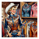 Suche nach retro cowgirl poster Für sie