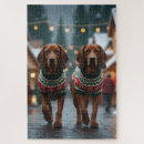 Suche nach hund im schnee puzzle Weihnachtsdekoration