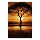 Suche nach afrikanische landschaft poster Sonnenuntergang