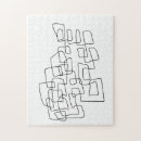Suche nach zeitgenössische kunst puzzle Schwarz weiß