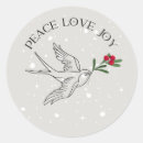 Suche nach rote beeren im schnee aufkleber Vogelvogel