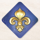 Suche nach fleur de lys untersetzer Gold