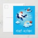 Suche nach flugzeug cartoon postkarten Weihnachten