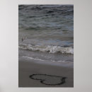 Suche nach herz im sand poster Ozean