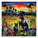 Suche nach geometrische katze poster Bunt
