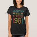 Suche nach legende seit 1981 tshirts Retro
