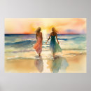 Suche nach mädchen am strand poster Frau