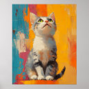 Suche nach gestreifte katze poster Grüne augen