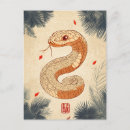 Suche nach jahr schlange postkarten Chinesischer zodiac