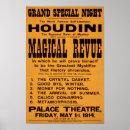Suche nach vintages houdini poster Entweichenkünstler