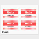 Suche nach roter gingham aufkleber Jede person