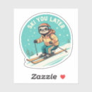 Suche nach ski cartoon aufkleber Skifahren