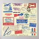 Suche nach post und briefmarken poster Vintag