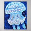 Suche nach rosa quallen poster Blau