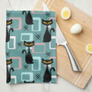 Suche nach vintage schwarze katze geschirr tücher Retro