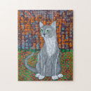 Suche nach grau und weiß puzzle Tabby