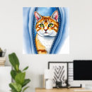 Suche nach schöne katzen poster Aquarell