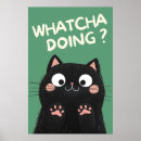 Suche nach neugierige katze poster Niedlich