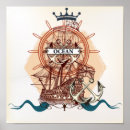 Suche nach vintager anker poster Ozean