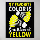 Suche nach lieblingsfarbe poster Badminton
