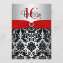 Suche nach rot und silber einladungen Schwarz