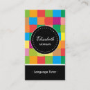 Suche nach sprachlehrer visitenkarten Tutor