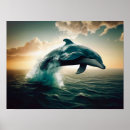Suche nach delphin im ozean poster Malerei