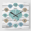 Suche nach muscheln wanduhren Seashell