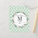 Suche nach grünes muster postkarten Monogramm
