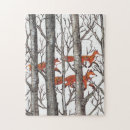 Suche nach fuchs im schnee puzzle Wald