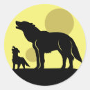 Suche nach wolf silhouette aufkleber Mond