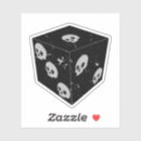 Suche nach würfel aufkleber Schädel