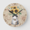 Suche nach vintage sonnenblume wanduhren Für sie