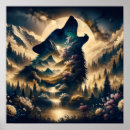 Suche nach howling wolf poster Nacht