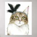 Suche nach federn poster Katze