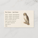 Suche nach owl visitenkarten Vogelvogel