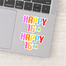 Suche nach teenager geburtstag aufkleber Bunt