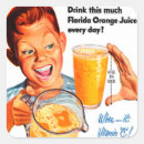 Suche nach orangensaft aufkleber Retro