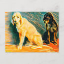 Suche nach zwei hunde postkarten Malerei