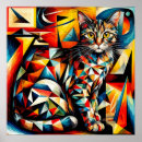 Suche nach katze abstrakt poster Malerei